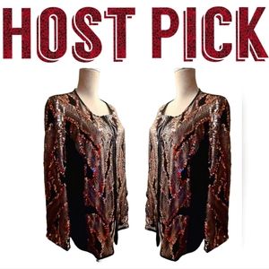 🎉Host Pick🎉 NWT Joan Boyce Copper Sequin Blazer